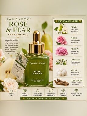 Sand + Fog Rose & Pear Oil — Green